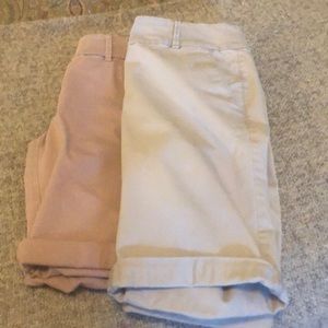 2 pair Loft chino shorts